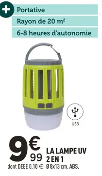 Offre: LA LAMPE UV 2 EN 1