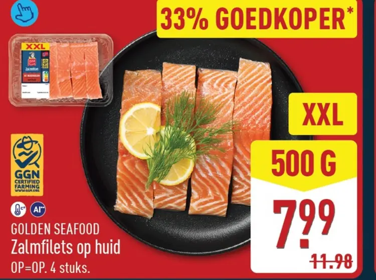 Aanbieding: Zalmfilets op huid