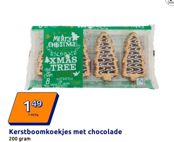 Promotie: Kerstboomkoekjes met chocolade