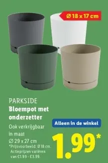 Aanbieding: PARKSIDE Bloempot met onderzetter