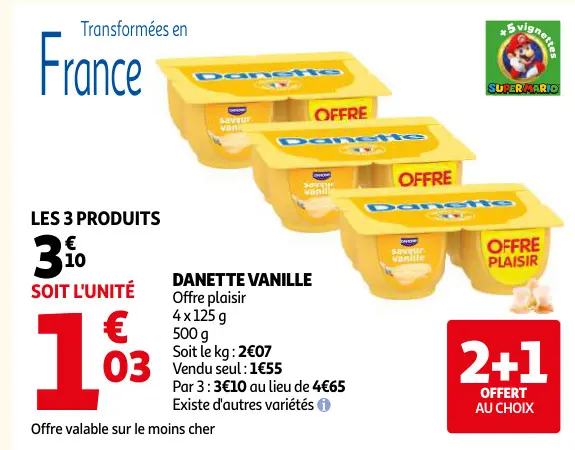 Offre: Danette vanille