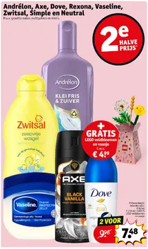 Aanbieding: Andrélon, Axe, Dove, Rexona, Vaseline, Zwitsal, Simple en Neutral