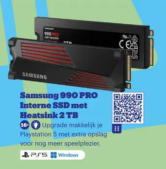 Aanbieding: Samsung 990 PRO Interne SSD met Heatsink