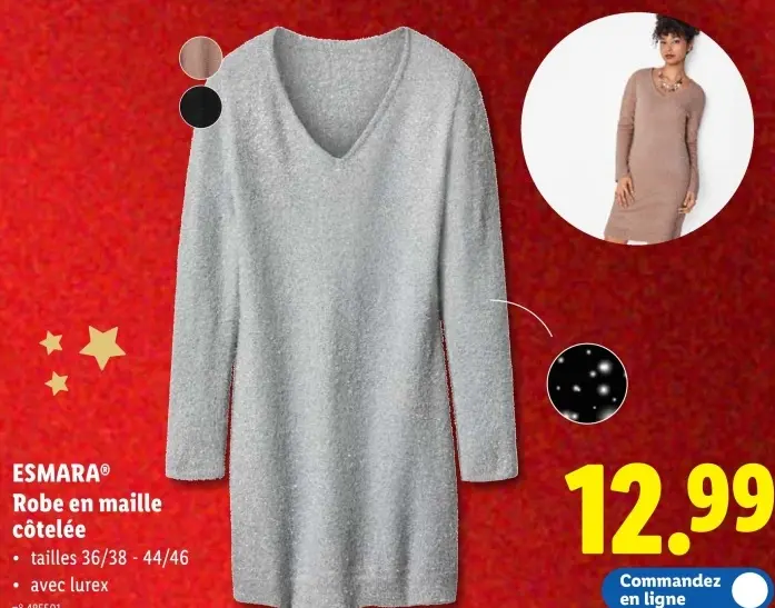 Offre: Robe en maille côtelée