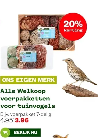 Aanbieding: Welkoop voerpakketten voor tuinvogels