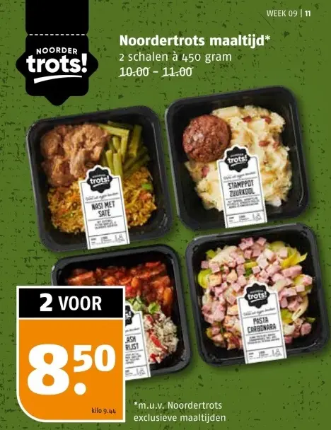Aanbieding: Noordertrots maaltijd