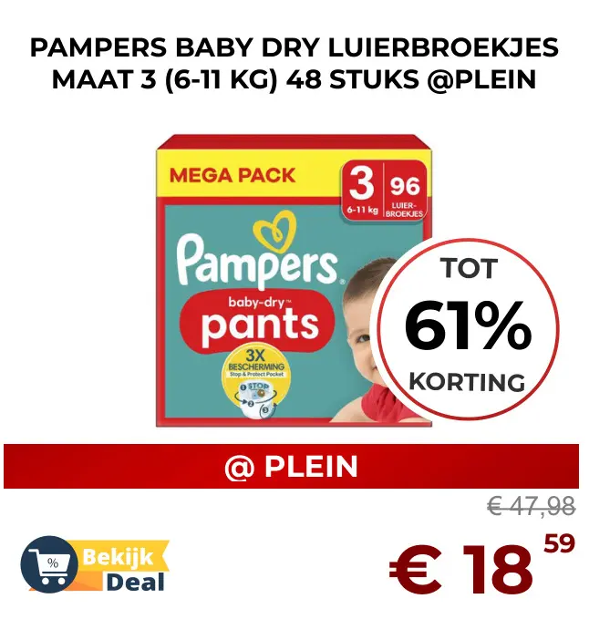 Aanbieding: Baby Dry luierbroekjes