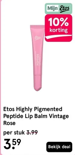 Aanbieding: Highly Pigmented Peptide Lip Balm Vintage Rose