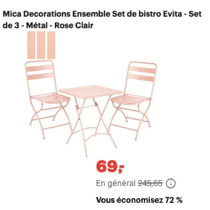 Offre: Table et chaises de jardin