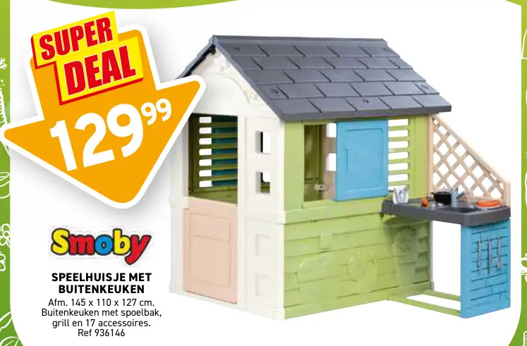 Promotie: Speelhuisje met buitenkeuken