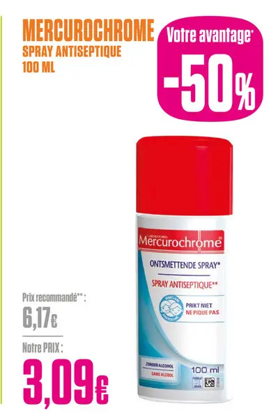 Offre: Spray antiseptique