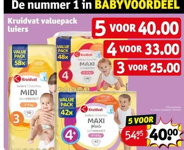 Aanbieding: Kruidvat valuepack luiers