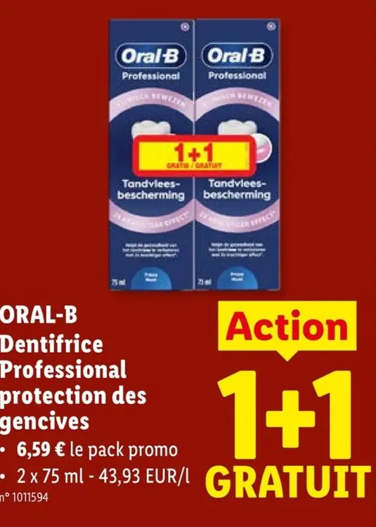 Offre: Dentifrice Professional protection des genciv