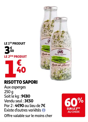 Offre: RISOTTO SAPORI Aux asperges