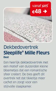 Aanbieding: Dekbedovertrek Sleeplife® Mille Fleurs Dust