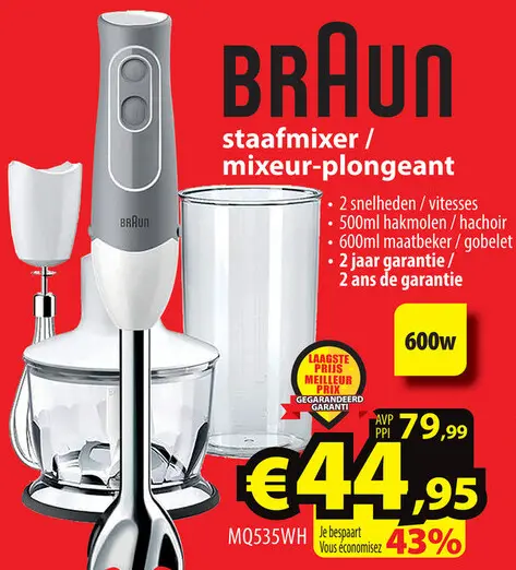 Offre: Braun staafmixer / mixeur-plongeant