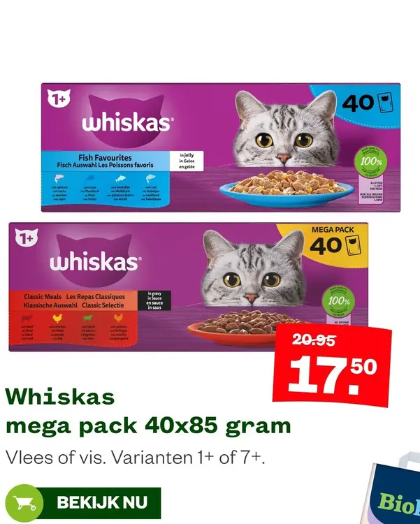 Aanbieding: Whiskas mega pack