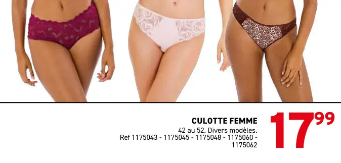 Offre: Culotte femme