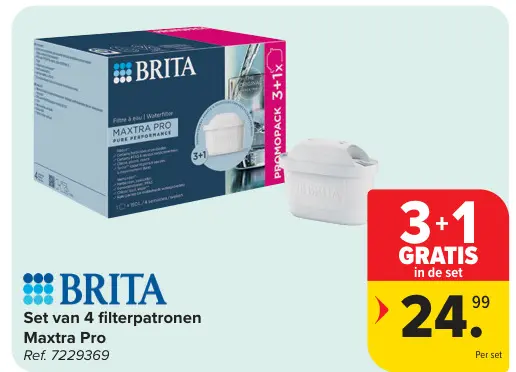 Promotie: Set van 4 filterpatronen Maxtra Pro