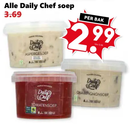 Aanbieding: Alle Daily Chef soep