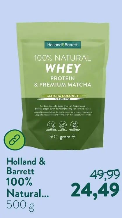Aanbieding: 100% natural whey protein & premium matcha ma