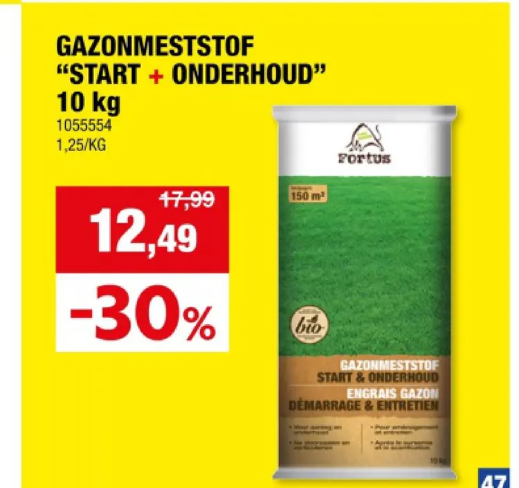 Promotie: Gazonmeststof "start + onderhoud"