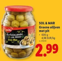 Promotie: Groene olijven met pit