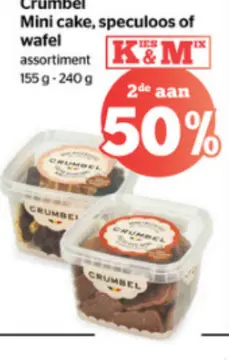 Aanbieding: Crumbel Mini cake, speculoos of wafel
