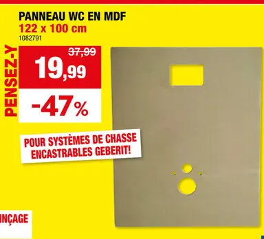 Offre: Panneau wc en mdf