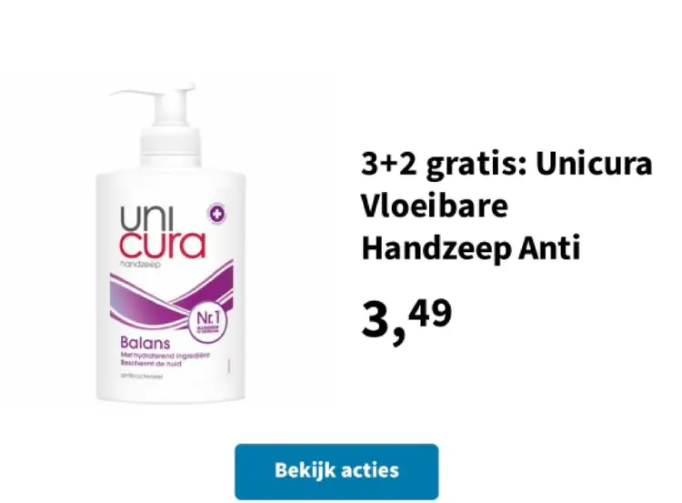 Aanbieding: Unicura Vloeibare Handzeep Anti