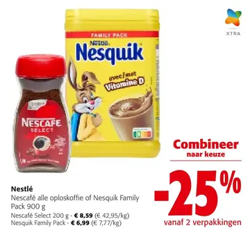 Aanbieding: Nescafé alle oploskoffie of Nesquik Family Pa
