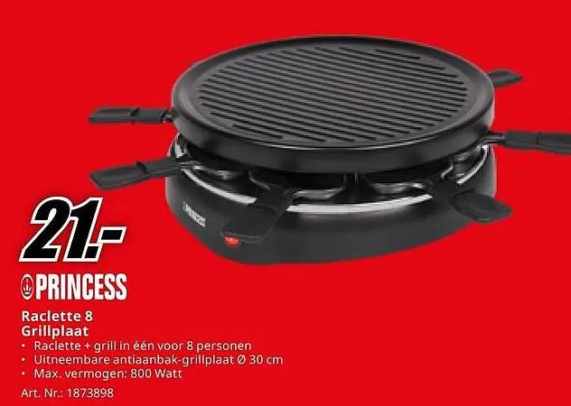 Aanbieding: Raclette 8 Grillplaat