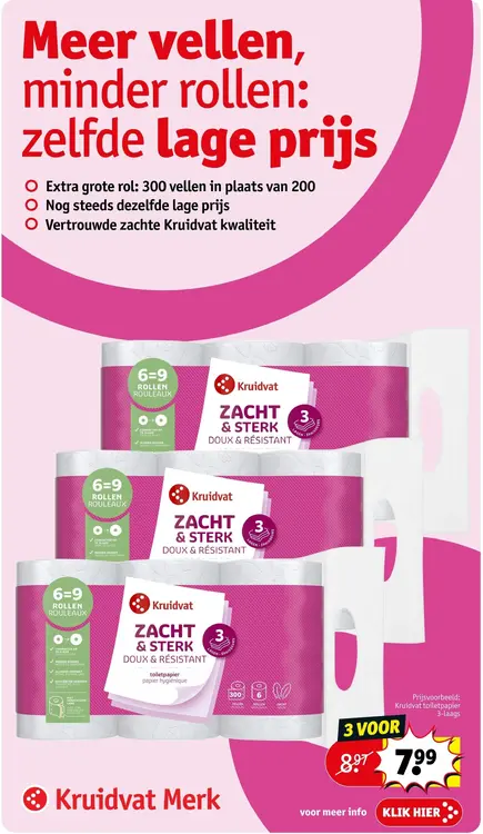 Aanbieding: Toiletpapier 3-laags