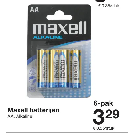 Aanbieding: Maxell batterijen