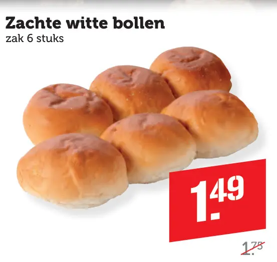 Aanbieding: Zachte witte bollen