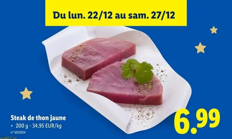 Offre: Steak de thon jaune