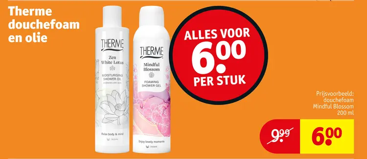 Aanbieding: Douchefoam en olie