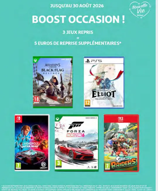 Offre: Jeux vidéo