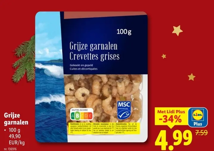 Promotie: Grijze garnalen