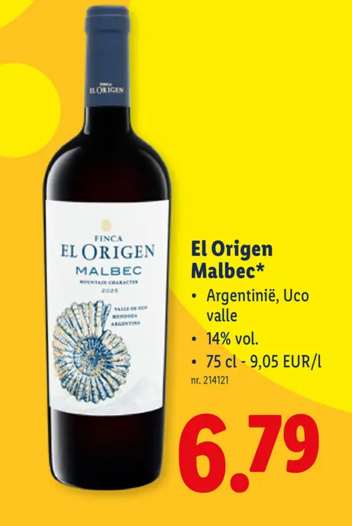 Promotie: El Origen Malbec