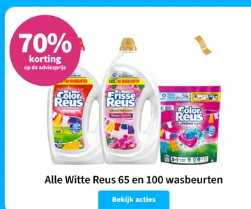 Aanbieding: Alle Witte Reus 65 en 100 wasbeurten