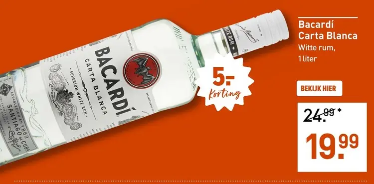 Aanbieding: Bacardí Carta Blanca