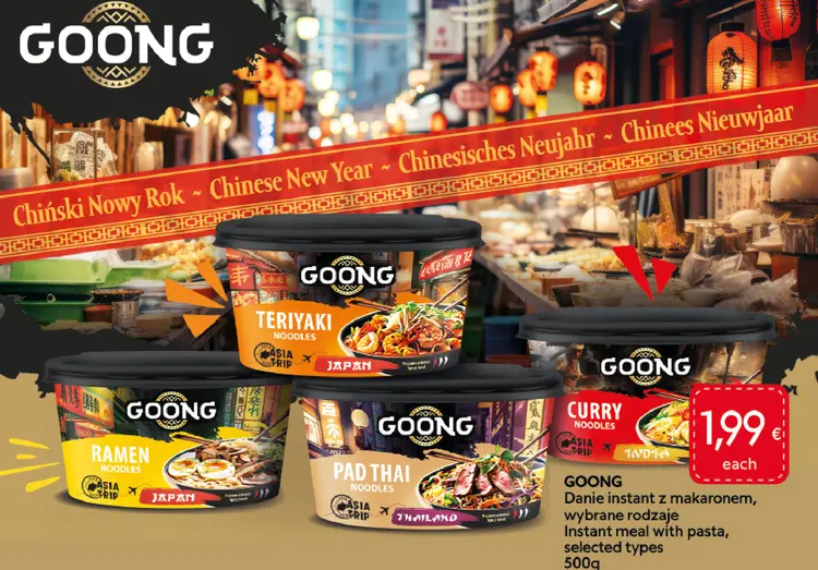 Aanbieding: Danie instant z makaronem, wybrane rodzaje In