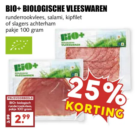 Aanbieding: Bio+ biologische vleeswaren