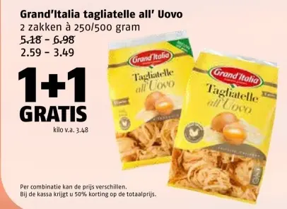 Aanbieding: Tagliatelle all' Uovo
