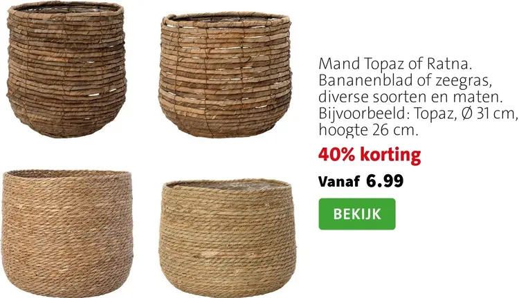 Aanbieding: Mand Topaz of Ratna