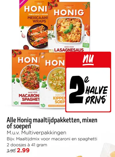 Aanbieding: Honig maaltijdpakketten, mixen of soepen