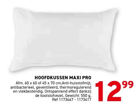 Promotie: Hoofdkussen maxi pro