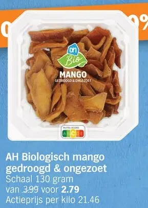 Promotie: Biologisch mango gedroogd & ongezoet