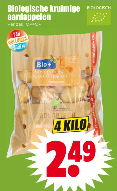 Aanbieding: Biologische kruimige aardappelen